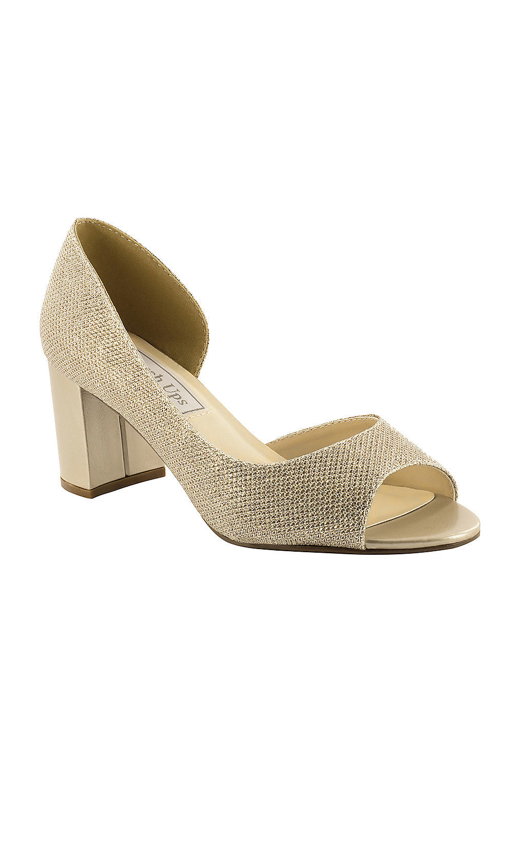 Touch Ups-Champagne Gold Joy Peep-Toe Pump